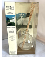 vintage Yankee candle reed diffuser clean cotton 6.5fl oz,Glass Vase, Se... - £42.80 GBP