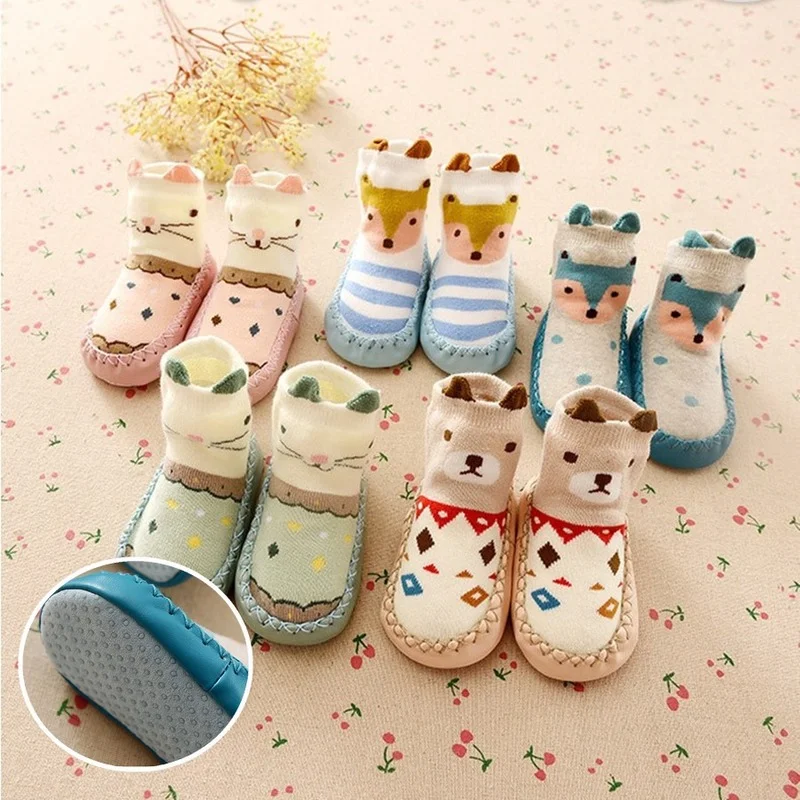 Play Newborn Girls Boys Cute Toddler Shoes Socks Winter Baby Cartoon Animal Floo - £23.17 GBP