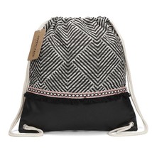 Annmouler Women Fabric Backpack  Gypsy Bohemian Drawstring Bags Tel Boho Bag Hig - £55.51 GBP