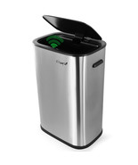 Elama 14.5 Gallon Automatic Sensor Hands Free Trash Can in Matte Silver - $1,745.32 MXN