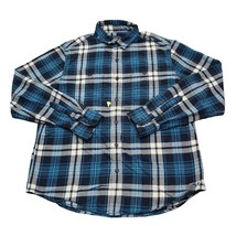 American Eagle Outfitters Shirt Mens L Blue Plaid Button Up Long Sleeve ... - $22.75