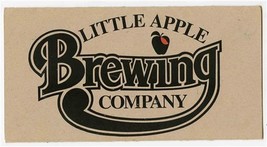 Little Apple Brewing Company Menu West Loop Place in Manhattan Kansas 1990&#39;s - $17.82