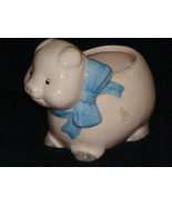 Pig Planter with a Blue Bow - £3.99 GBP