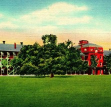 Jefferson Davis Tree and Barracks Fortress Monroe VA UNP Linen Postcard T18 - $6.88