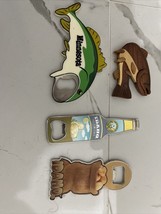 Lot of 3 Bottle Openers  -Magnetic-  and 1 wood fish magnet - $29.00