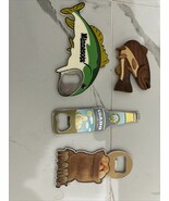 Lot of 3 Bottle Openers  -Magnetic-  and 1 wood fish magnet - $29.00