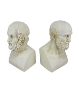 Zeckos Aristotle And Homer Bust Bookends Greek Philosophy - £54.49 GBP