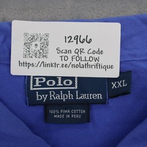 Polo Ralph Lauren Shirt Mens XXL Blue Short Sleeve Spread Collar Button Knit - £17.84 GBP