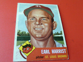 1953  TOPPS    EARL  HARRIST   # 65    ST.  LOUIS  BROWNS    BASEBALL  !! - £18.95 GBP