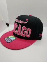 Headlines Chicago Snap Back Hat Cap Adjustable pink/black bulls 36 - £10.63 GBP