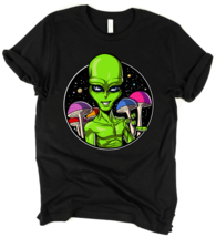 Space Alien Psychedelic Mushrooms Trippy Psychonaut Unisex T-Shirt - £22.43 GBP