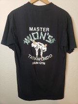 vtg tshirt 80s 90s Mens Medium Master Won&#39;s Tae Kwon Do Gym workout kung... - $16.35
