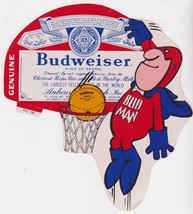 5 Classic Budweiser Budman Bud Sticker Beer Bud Man Decal 1970s Vintage - $55.55