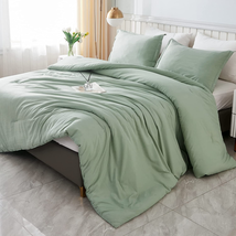 Litanika Comforter Full Size Set Sage Green, 3 Pieces Lightweight Bed Comforter  - £49.22 GBP