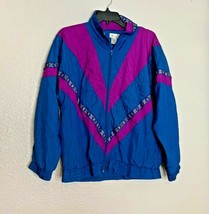 Bocco Womens Sz S Blue Lined Jacket Vintage Windbreaker Purple - £18.69 GBP