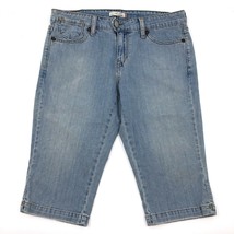 Levis Capri Jeans Size 8 Light Blue Denim Cropped Pants Low Rise Womens - £19.46 GBP