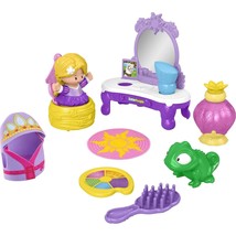 Fisher-Price Little People  Disney Princess Get Ready with Rapunzel, 10-Piece Pr - £27.17 GBP