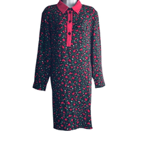 Marc Cain Womens 10 N4 Leopard Print Tunic Shirt Dress Black Red Pockets... - £109.53 GBP