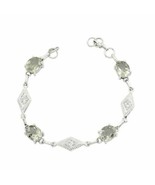 fine-looking Green Amethyst 925 Solid Sterling Silver Green Bracelet US - €33,88 EUR
