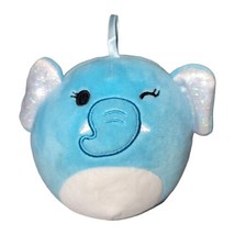 Squishmallows Mila Blue Elephant Christmas Ornament 2021 Plush KellyToy 4&quot; - £5.96 GBP
