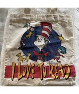 Vtg Dr. Seuss &amp; His Friends I Love To Read Tote Bag Cat in the Hat 1997 - $9.50