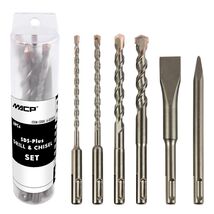 MACP 6-Piece SDS-Plus Masonry Drill Bit & Carbide Chisel Set 3/16"-1/2" 6" - $266.32 MXN