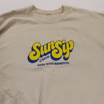 SunSip Men's Tan/Beige Long Sleeve Pullover Sweatshirt Chest 51" image 3