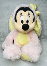 Disney store Minnie Mouse pink Easter bunny plush 12&quot; stuffed animal - $14.01