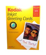 Kodak Inkjet Greeting Card Sets Matte Half-Fold White 20 Cards With Enve... - £7.90 GBP