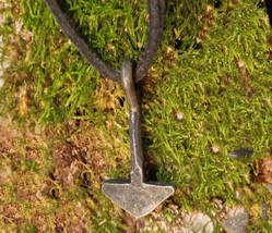 Hand-Forged Thor&#39;s Hammer – Viking Iron Pendant from Adelsö - $376.28 MXN