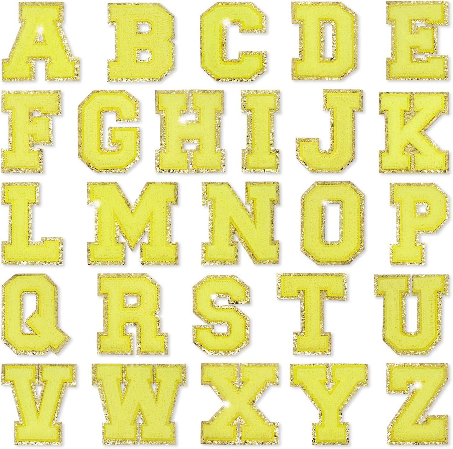 Yellow Self Adhesive Chenille Letters Patches - $2.24