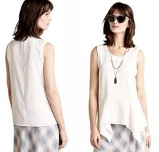 Anthropologie Flutter Front Tank XSmall 0 2 White Boxy Back Cool Blouse Top NWT - £34.34 GBP