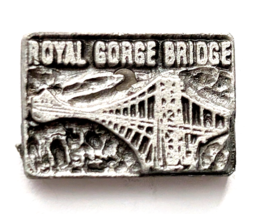 Royal Gorge Bridge Metal Pin Colorado Souvenir Scenic Travel Historic La... - $12.99