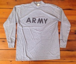 Official US Army Physical Fitness Uniform Gray Polyester Quick Dry Shirt... - $36.99