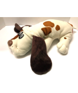Tonka Pound Puppies Puppy 15&quot; Ivory &amp; Dark Brown Spots Long Ears Plush - £11.62 GBP