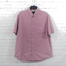 Austin Clothing Co Shirt Men Large Red Plaid Check Short Sleeve Button U... - £13.47 GBP
