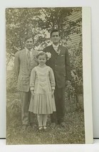 RPPC Early 1900s Family All Dressed For Special Occasion Church Postcard C1 - £4.76 GBP