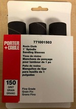 Porter Cable 1&#39;&#39; x 4.5&#39;&#39; 150 Grit Spindle Resin Cloth Sanding Sleeve (3 pk) - £7.01 GBP