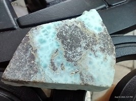 Atlantis Dolphin Stone Larimar Natural Authentic Slab Rough Blue Gem Stone 40 gr - £34.84 GBP