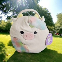 Squishmallows 12&quot; Candess The Cow Plush Easter Basket 2023 NWT - £14.39 GBP