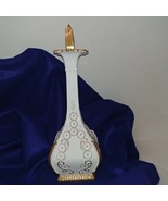 Porcelain Decanter Genie Style w/ Stopper Embossed 3-D Relief Design Gol... - $1,759.46 MXN