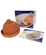 Progressive Terra Cotta Garlic Onion Elephant Garlic Roaster New Old Stock - $243.66 MXN