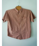 Wrangler Jeans Co Mens SS Casual Shirt Size XL Orange White Tattershall - $20.37 CAD