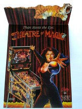 Theatre Of Magic Pinball FLYER Magician Theme Game Art Original NOS 1995 Vintage - £18.02 GBP