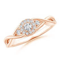 ANGARA Lab-Grown Ct 0.23 Diamond Infinity Promise Ring in 14K Solid Gold - £557.23 GBP