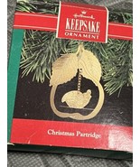 Christmas Partridge 1990 Hallmark Brass Ornament IN BOX 12 Days Cake Topper - $11.22