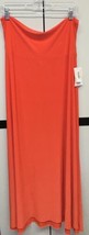 NWT LULAROE Large Solid Coral Orange Slinky Maxi Skirt/Strapless Dress - £39.47 GBP