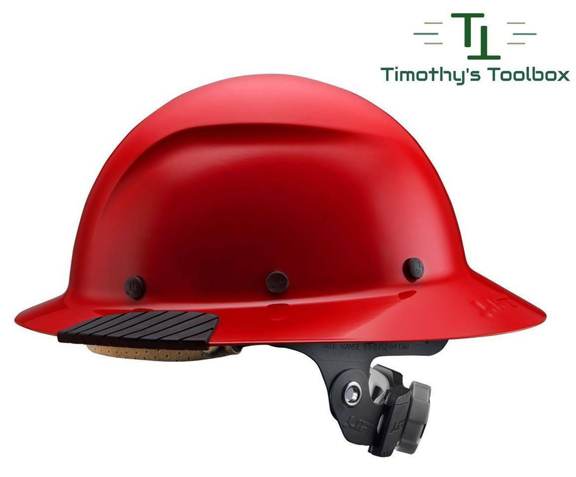 Primary image for LIFT Safety DAX Red Full Brim Hard Hat w/ Ratchet Suspension