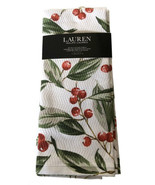 Ralph Lauren Christmas Cedarberry Kitchen Dish Towels Set of 2 White Gre... - £19.95 GBP