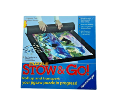 Ravensburger Puzzle Mat Stow &amp; Go Fits Puzzles Up To 1500 Pieces Black Felt - $261.77 MXN